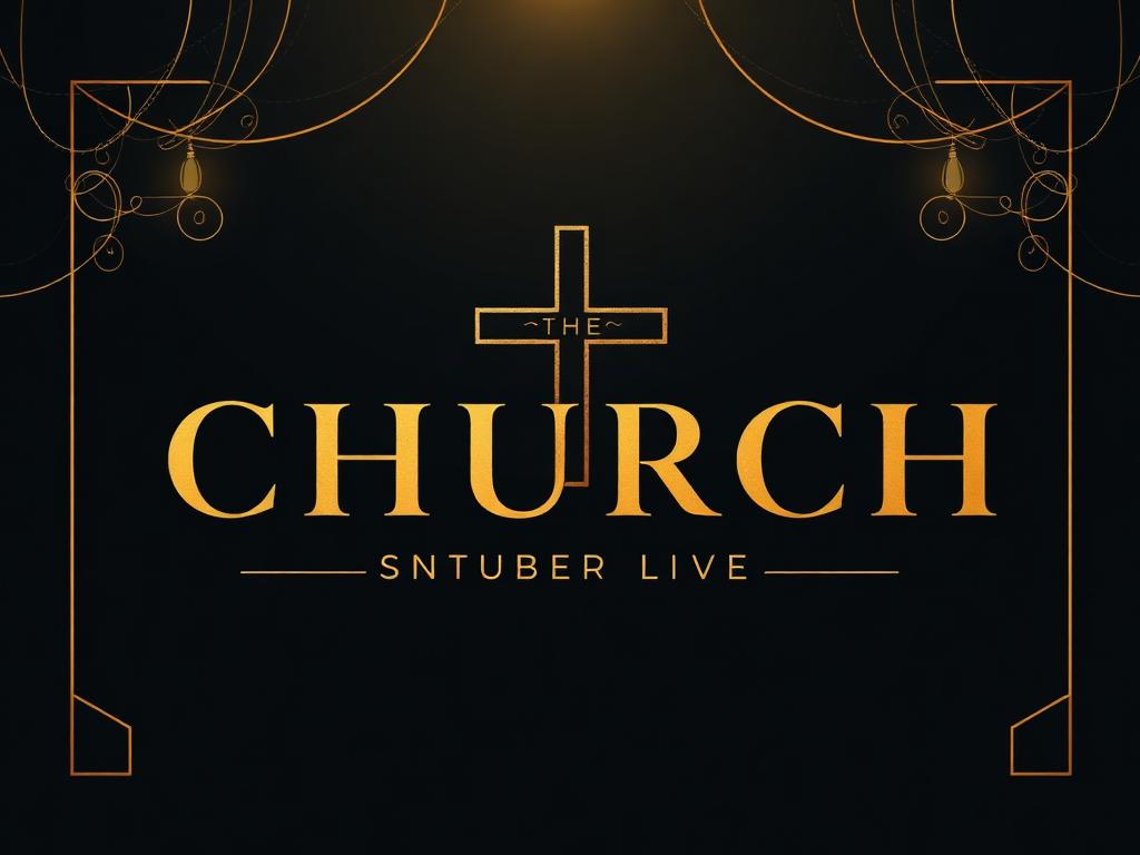 Elegant church event graphic design with cross motif