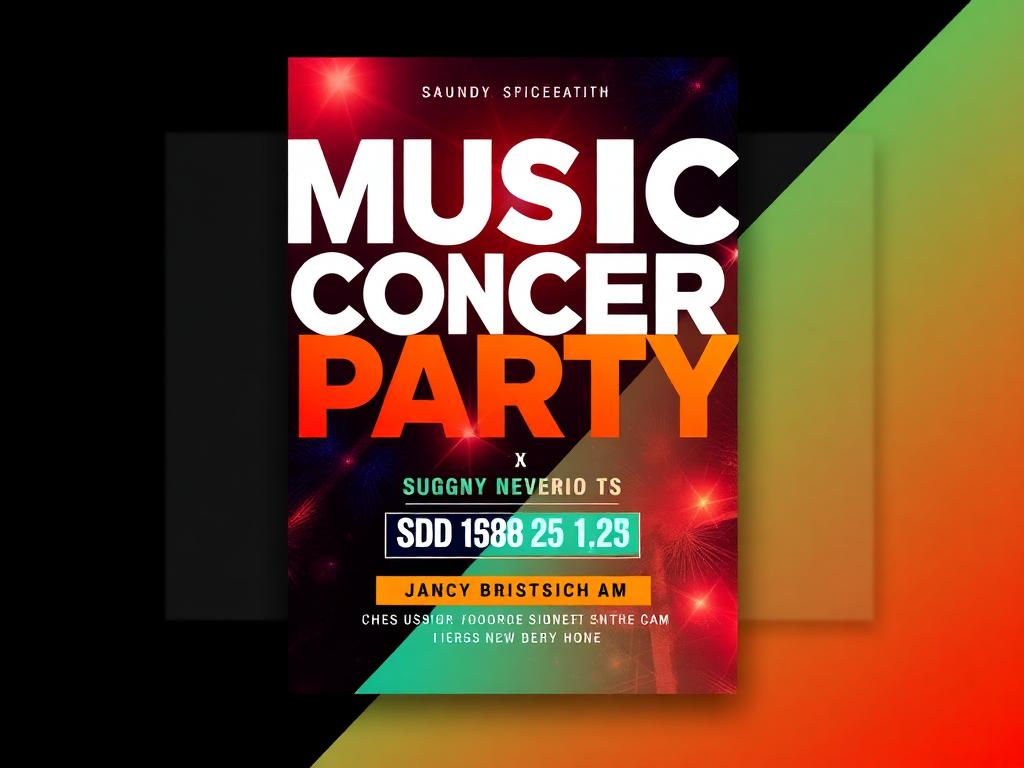 Vibrant event flyer design for a music concert party